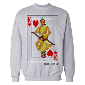 King of Hearts Crewneck Sweatshirt RICHIE PRINT CO